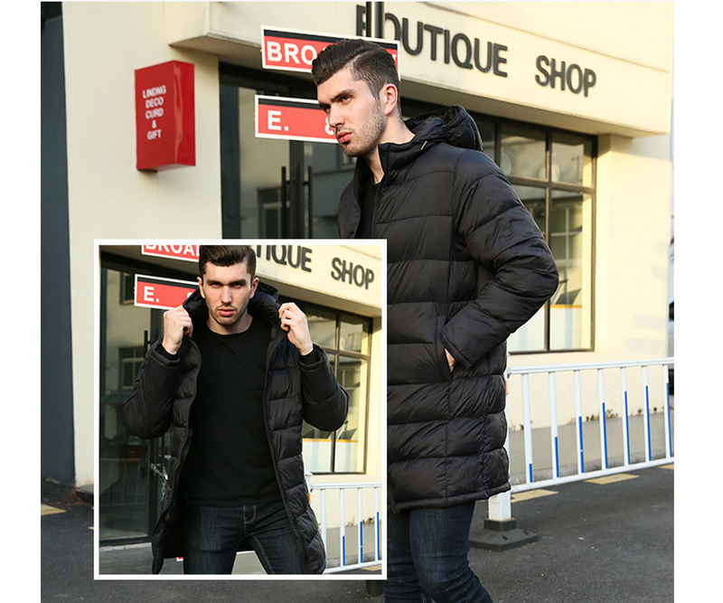 Illustration for article titled 15% off and $5 coupons, best deals on 11.11, Men Winter Long Jacket with Hooded Casual Big Size 3XL Black Down Cotton Long Coat
